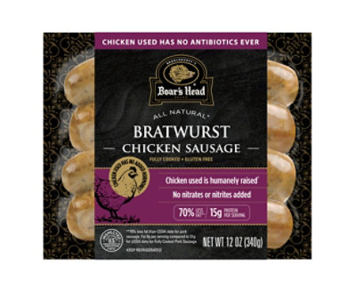 Boars Head Bratwurst Chicken Sausage - 12 Oz - Image 1