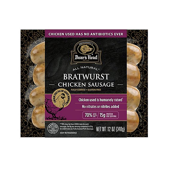 Boars Head Bratwurst Chicken Sausage - 12 Oz