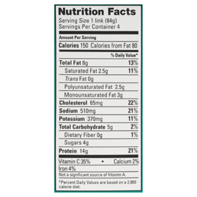 Boars Head Honeycrisp Apple Chicken Sausage - 12 Oz - Image 3