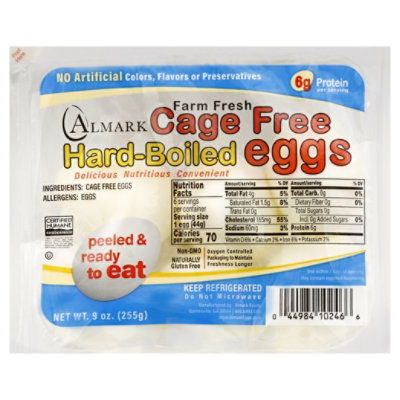 Almark Cage Free Hard Boiled Eggs Each Safeway