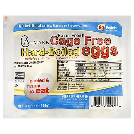 Almark Cage Free Hard Boiled Eggs - Each