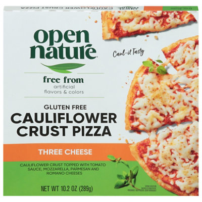 Open Nature Pizza Cauliflower Crust Three Cheese Gluten Free Frozen - 11.3 Oz - Image 3