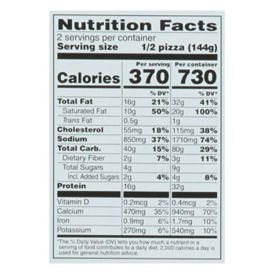 Open Nature Pizza Cauliflower Crust Three Cheese Gluten Free Frozen - 11.3 Oz - Image 3