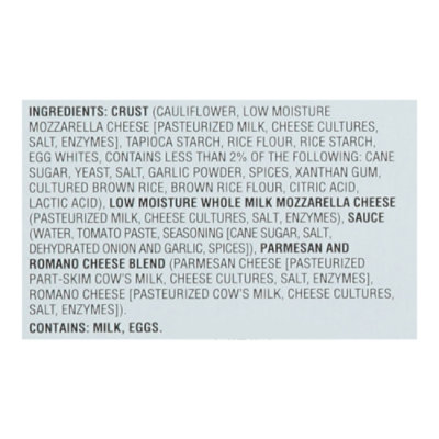 Open Nature Pizza Cauliflower Crust Three Cheese Gluten Free Frozen - 11.3 Oz - Image 4