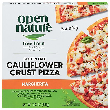 Open Nature Pizza Cauliflower Crust Margherita Gluten Free Frozen - 10.2 Oz - Image 3