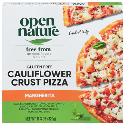 Open Nature Pizza Cauliflower Crust Margherita Gluten Free Frozen - 10.2 Oz