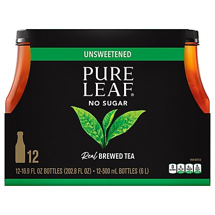 Pure Leaf Tea Brewed Unsweetened Black - 12-16.9 Fl. Oz. - Image 2