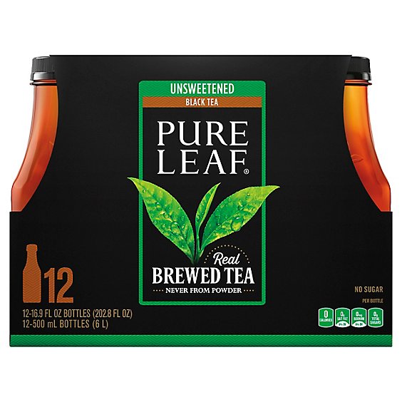 Pure Leaf Tea Brewed Unsweetened Black - 12-16.9 Fl. Oz.