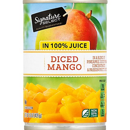 Signature SELECT Mango Diced In Juice - 15 Oz - Image 2