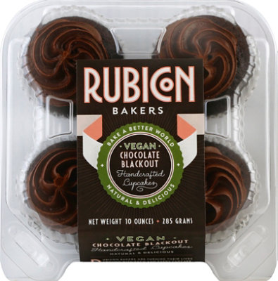 Rubicon Bakers Vegan Blackout Cupcake 4 Pack - Each - Image 2