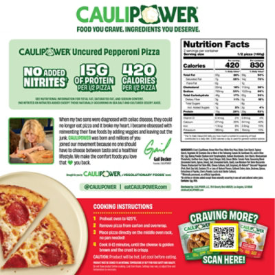 CAULIPOWER Uncured Pepperoni Frozen Pizza - 12 Oz - Image 6