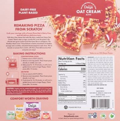 Daiya Dairy Free Meatless Meat Lovers Gluten Free Pizza - 19.1 Oz - Image 5