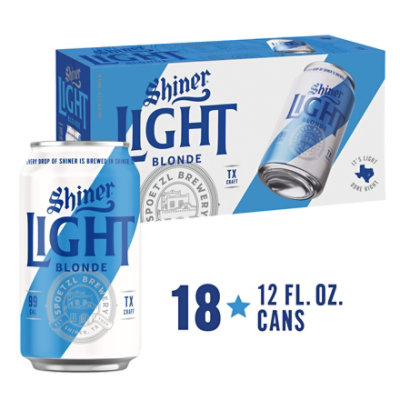 Shiner Light Blonde In Cans - 18-12 Fl. Oz. - Image 1