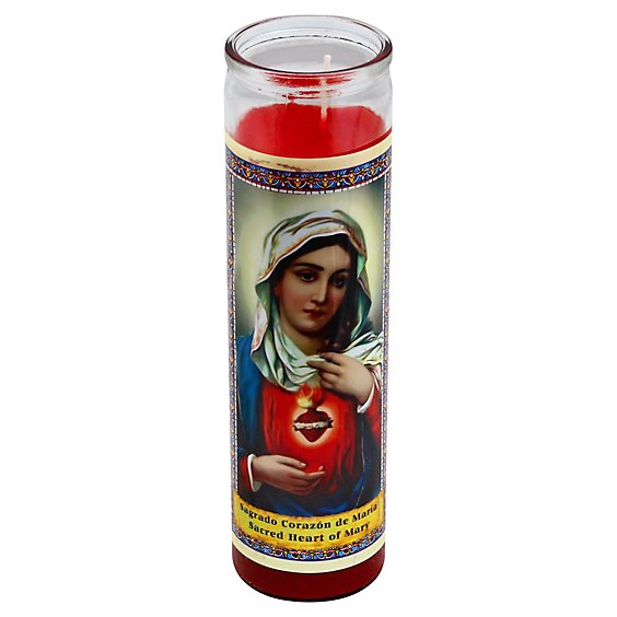 Eternalux Candle Sacred Heart Mary Red - Each