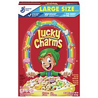 General Mills Lucky Charms Cereal Oat Frosted Toasted With Marshmallows Large Size - 14.9 Oz - Image 2