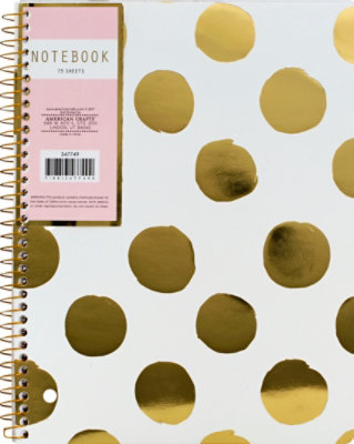 American Crafts Gold Circles Notebook - Each - Image 2