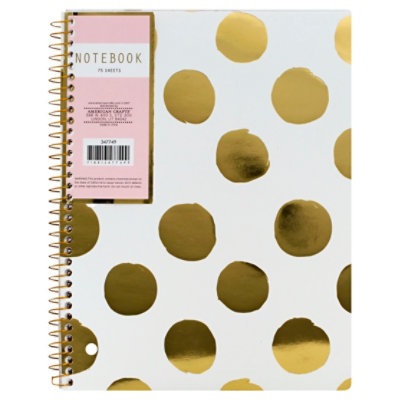 American Crafts Gold Circles Notebook - Each