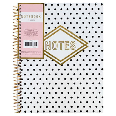 American Crafts Black White Dots Notebook - Each