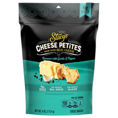 Stacys Cheese Petites Romano And Black Pepper - 4 Oz