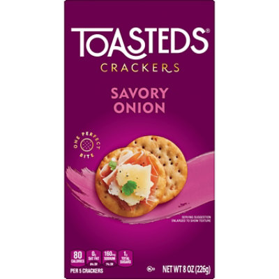 Toasteds Crackers Savory Onion Party Snacks - 8 Oz - Image 7