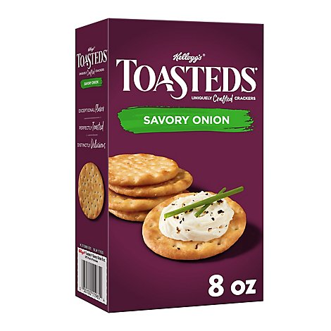 Toasteds Crackers Ready to Dip Snacks Savory Onion - 8 Oz