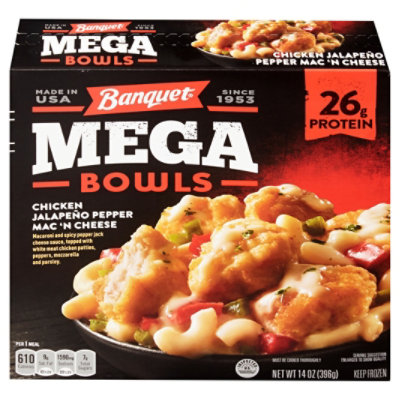 Banquet Mega Bowl Jalepeno Pepper Chicken Macaroni And Cheese - 14 Oz 