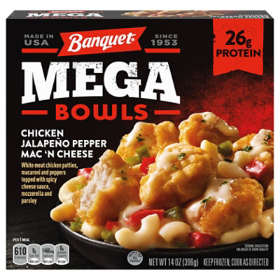  Banquet Mega Bowl Jalepeno Pepper Chicken Macaroni And Cheese - 14 Oz 