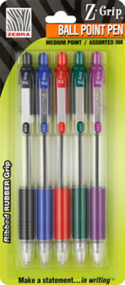 Zebra Pen Zipper Grip Retract Medium - 5 Count - Image 2