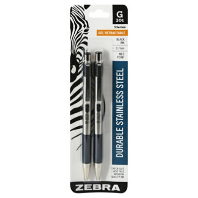 Zebra Retract Gel 07mm Blk - 2 Count - Image 3