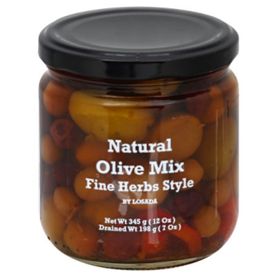 Dequmana Mixed Olives And Herbs - 12 Oz - Image 1