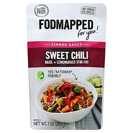 FODMAPPED Simmer Sauce Sweet Chili Basil + Lemongrass Stir Fry Pouch - 7 Oz - Image 1