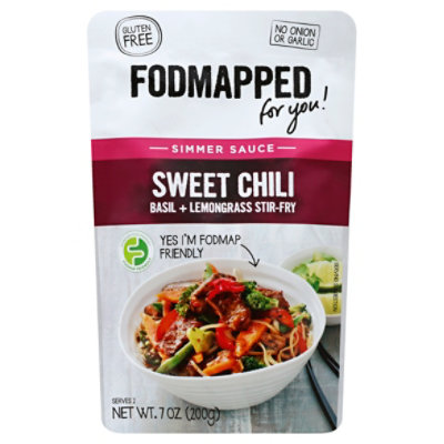 FODMAPPED Simmer Sauce Sweet Chili Basil + Lemongrass Stir Fry Pouch - 7 Oz