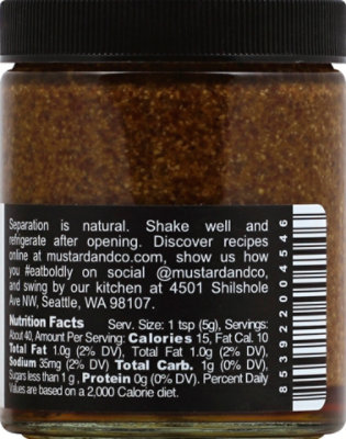 Mustard & Co Black Truffle Mustard - 6 Oz - Image 3