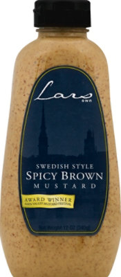 Lars Own Mustard Swedish Style Spicy Brown Bottle - 12 Oz - Image 2