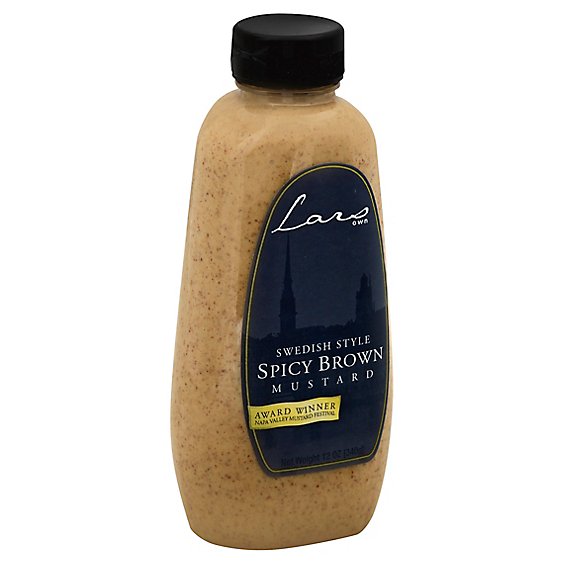 Lars Own Mustard Swedish Style Spicy Brown Bottle - 12 Oz