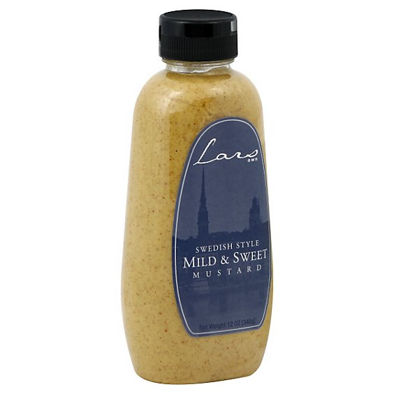 Lars Own Mustard Swedish Style Mild & Sweet Bottle - 12 Oz
