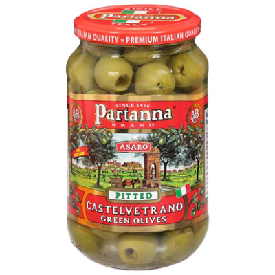 Partanna Brand Asaro Olives Green Pitted Castelvetrano Jar - 9 Oz - Image 3