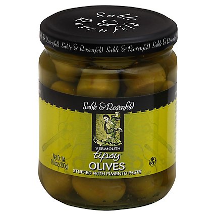 Sable & Rosenfeld Tipsy Olives Vermouth Stuffed with Pimento Paste Jar - 10.6 Oz - Image 1
