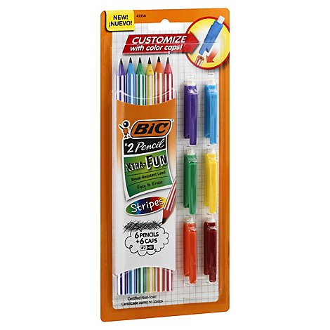 Bic Pencil Xtra Fun Custom - 6 Count