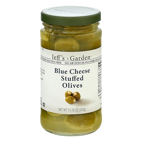 Jeffs Naturals Olives Stuffed Blue Cheese Jar - 11.75 Oz
