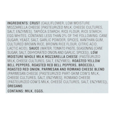 Open Nature Pizza Cauliflower Crust Vegetable Gluten Free Frozen - 10.8 Oz - Image 4