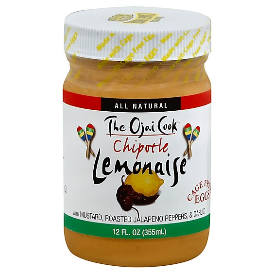 The Ojai Cook Lemonaise Chipotle Mustard Roasted Jalapeno Peppers & Garlic Jar - 12 Oz