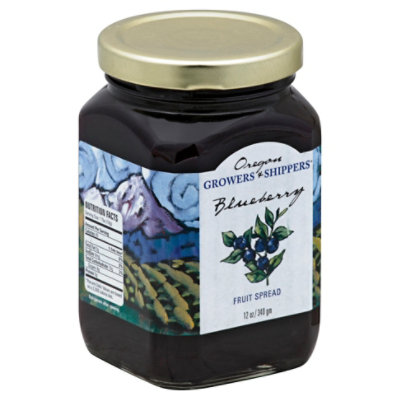 Oregon Growers & Shippers Fruit Spread Blueberry Jar - 12 Oz - Image 1