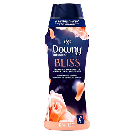 Downy Infusions In-Wash Scent Booster Beads Bliss Sparkling Amber & Rose - 14.8 Oz