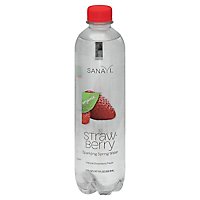 Sanavi Spring Water Organic Sparkling Strawberry Bottle - 17 Fl. Oz. - Image 1