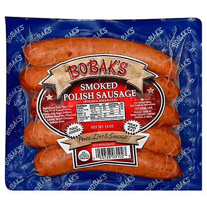 Bobaks Smoked Polish Sausage - 14 Oz - Image 1