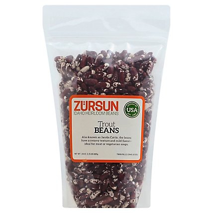 Zursun Heirloom Beans Trout Beans - 1.5 Lb - Image 1