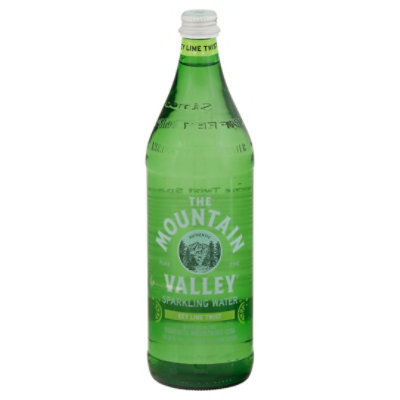 Mountain Valley Water Sparkling Lime Twist Bottle - 1 Liter - Image 1