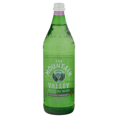 Mountain Valley Water Sparkling Blackberry Pomegranate Bottle - 1 Liter - Image 1