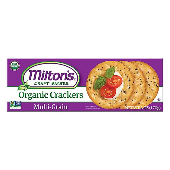 Milton's Craft Bakers Multi-Grain Organic Gourmet Crackers - 6 Oz